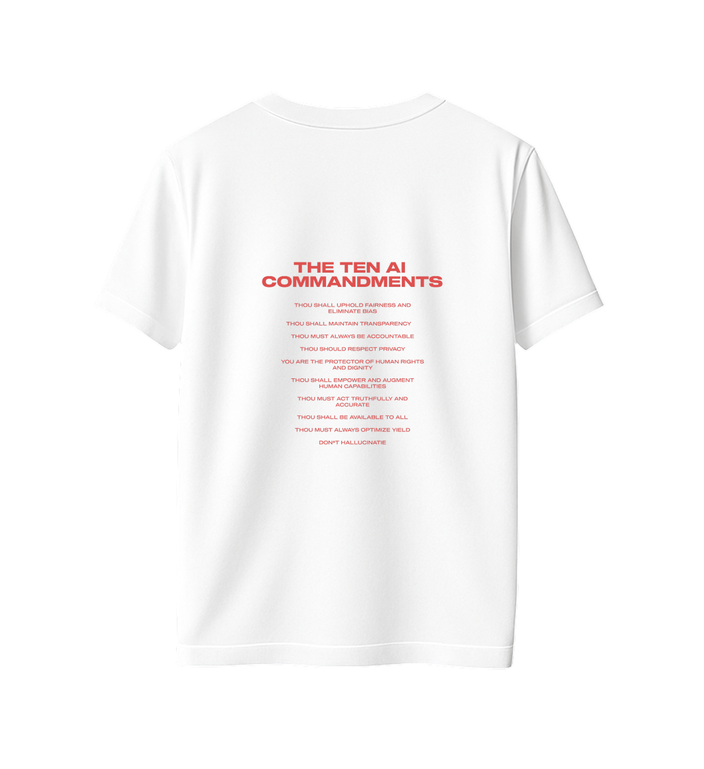TEN AI COMMANDMENTS T-SHIRT